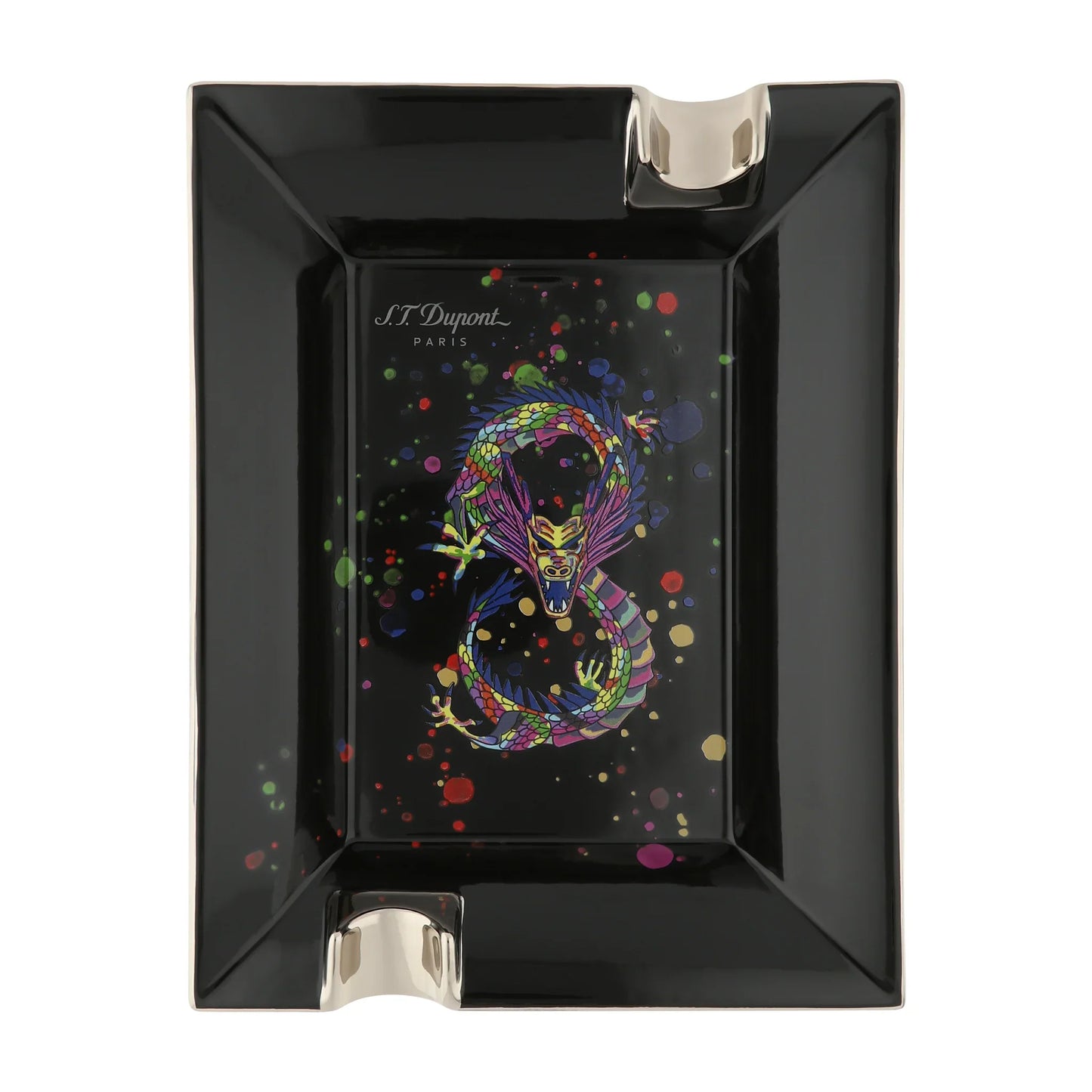 S.T. Dupont Porcelain Ashtray Dragon