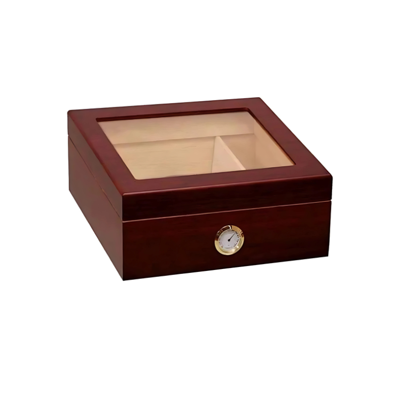 Humidor cherry glasstop 25