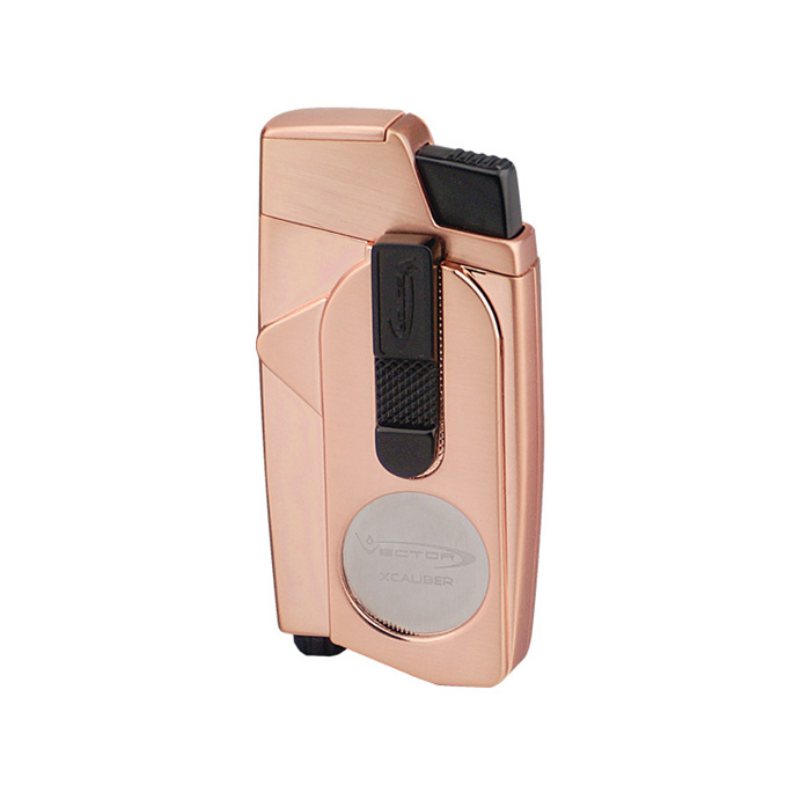 Vector Xcaliber Lighter Cigar Cutter Gold Satin