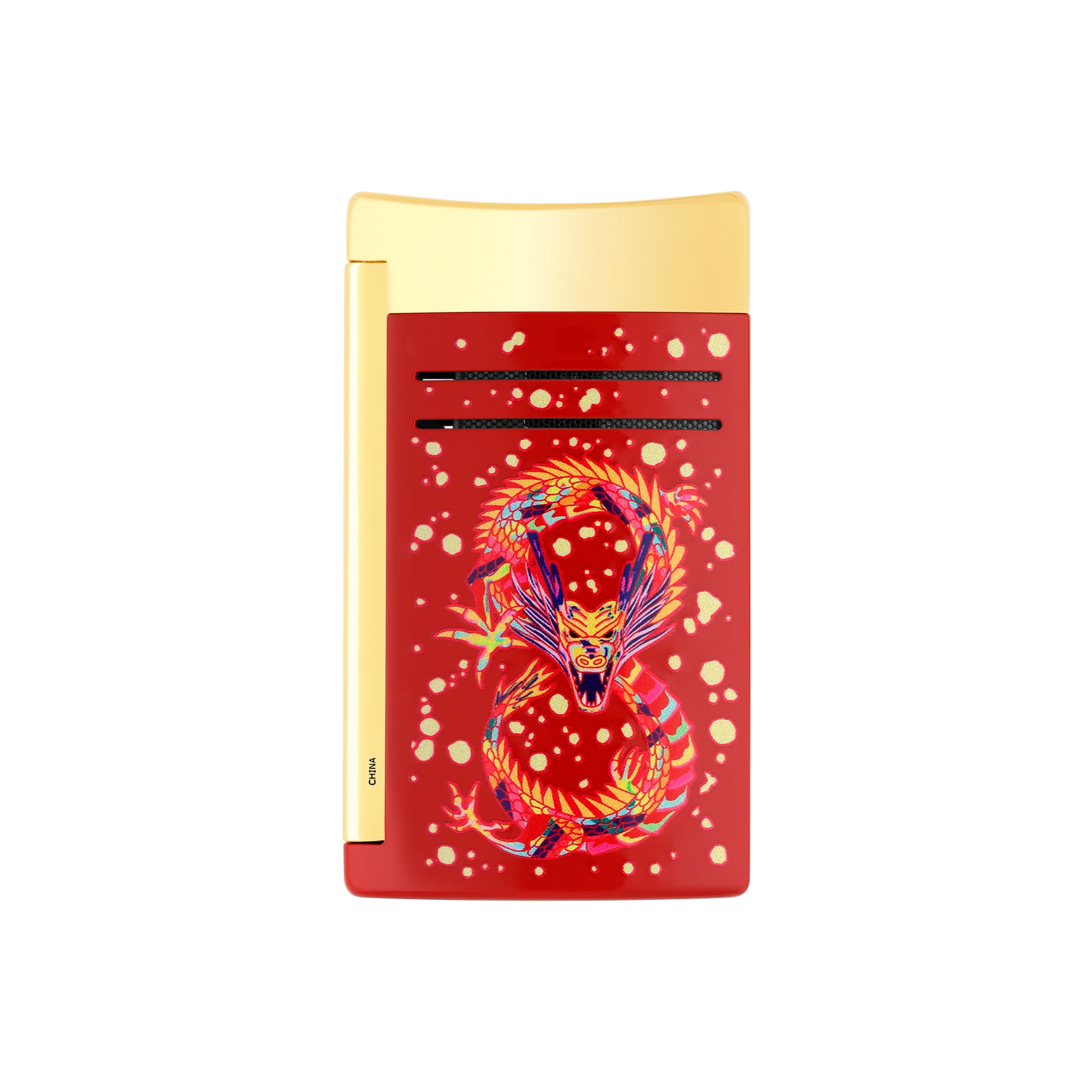 S.T. Dupont Maxijet Lighter Year Of The Dragon Burgundy/Gold