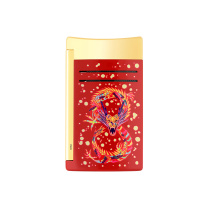 S.T. Dupont Maxijet Lighter Year Of The Dragon Burgundy/Gold