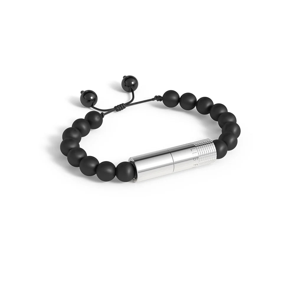 Les Fines Lames Punch Bracelet Onyx Matte