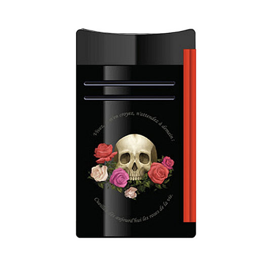 S.T. Dupont Lighter Maxijet Memento Mori Skull Black