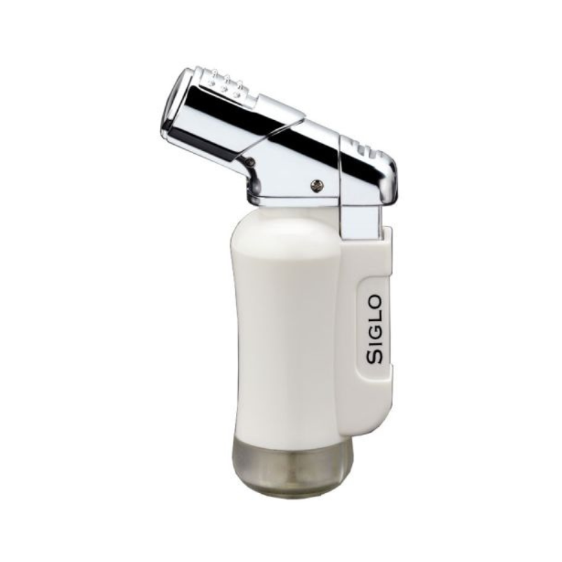 Siglo Lighter Mini Torch Jet Flame Glossy White